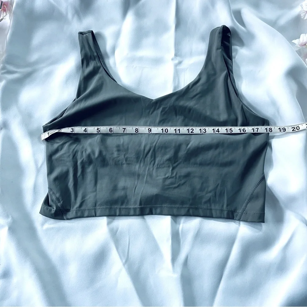 Olive Green Longline Athletic Tank Top